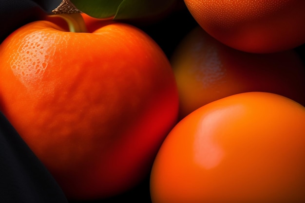 Um close-up de uma laranja