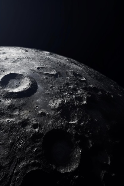 Um close-up de uma lua com um buraco no meio generativo ai