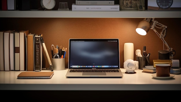 Um close-up de uma mesa limpa e organizada, simbolizando um espaço de trabalho limpo