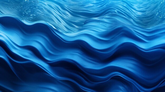 Um close-up de uma onda azul com um fundo branco generativo ai
