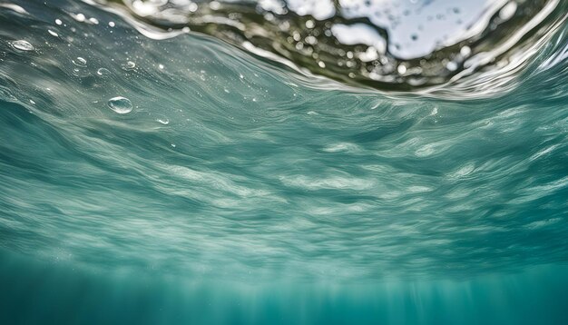 Foto um close-up de uma onda com o oceano ao fundo