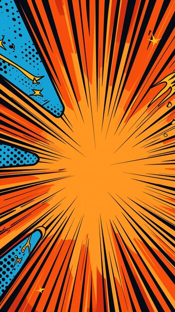 um close-up de uma página de quadrinhos com uma explosão solar