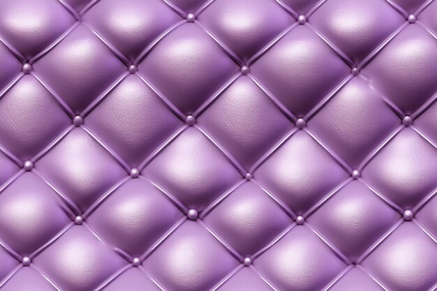 Foto um close-up de uma parede estofada de couro roxo generativo ai