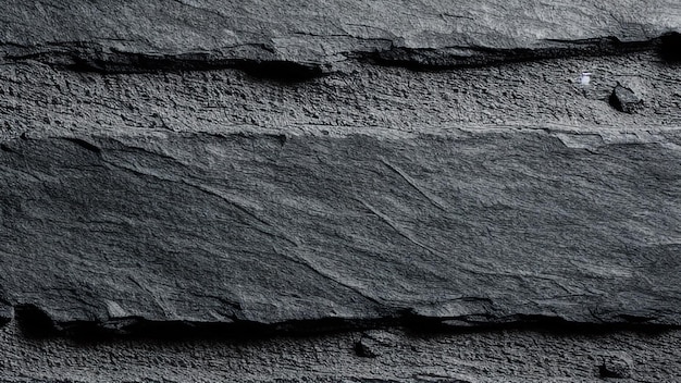 Foto um close-up de uma pedra de ardósia preta