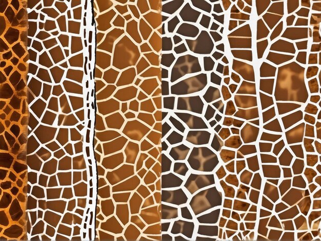 Foto um close-up de uma pele de girafa com um padrão