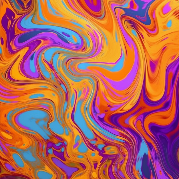 Um close-up de uma pintura colorida com muitas cores generativa ai