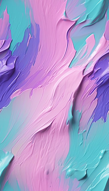 um close-up de uma pintura de tinta roxa e azul generativa ai