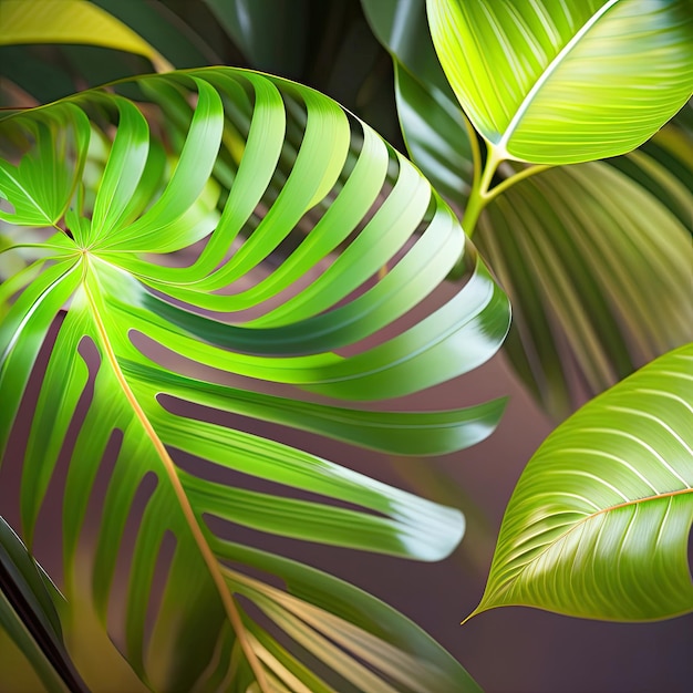 um close-up de uma planta com folhas verdes