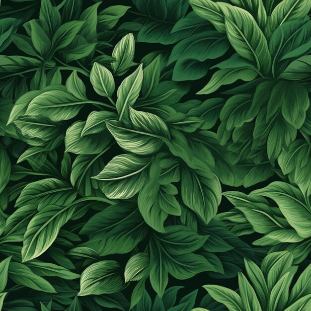 um close-up de uma planta verde com folhas sobre ele generativ ai