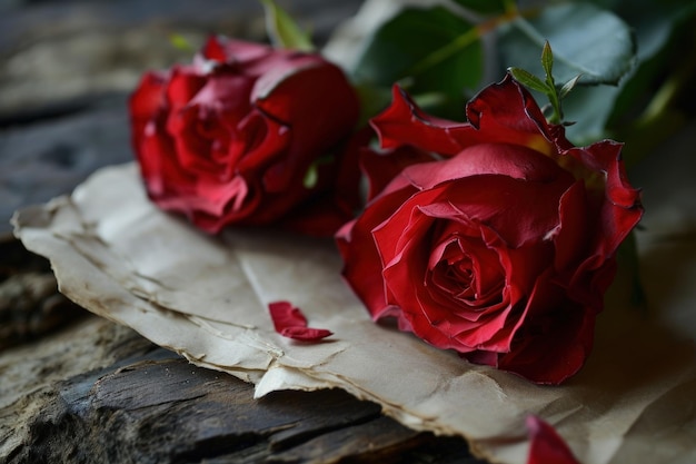 Um close-up de uma rosa