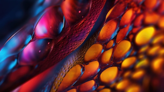 Um close-up de uma superfície de metal colorida com a palavra vidro nela