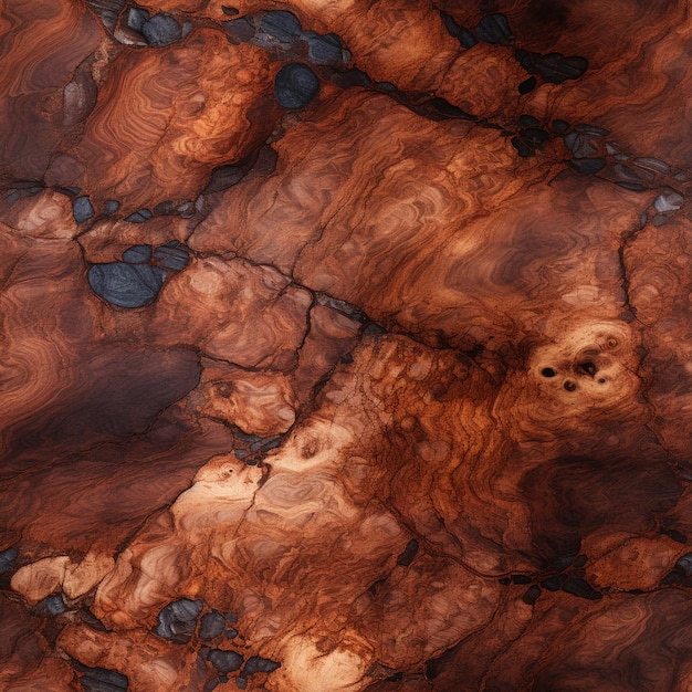 um close-up de uma superfície granulada de madeira com uma face generativa ai