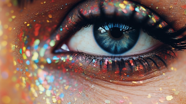 um close-up do olho de uma pessoa
