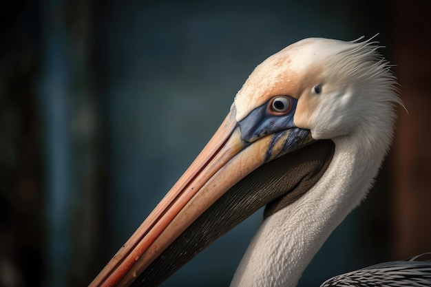 Um close-up do pelicano