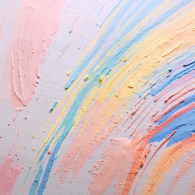 Um close-up vibrante de uma IA geradora de pintura multicolor