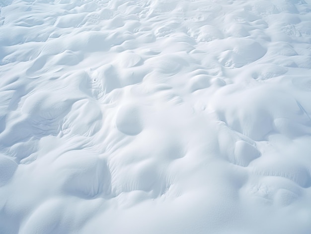 Um cobertor de neve no chão.