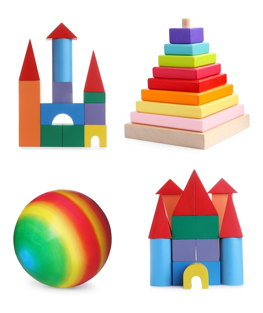 Um coelho de crochê isolado em brinquedo branco para crianças