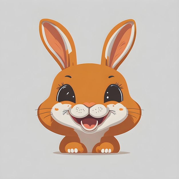Um coelho de desenho animado com nariz grande e nariz grande.