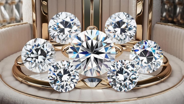 Um conceito de diamantes encantadores com um estilo elegante.