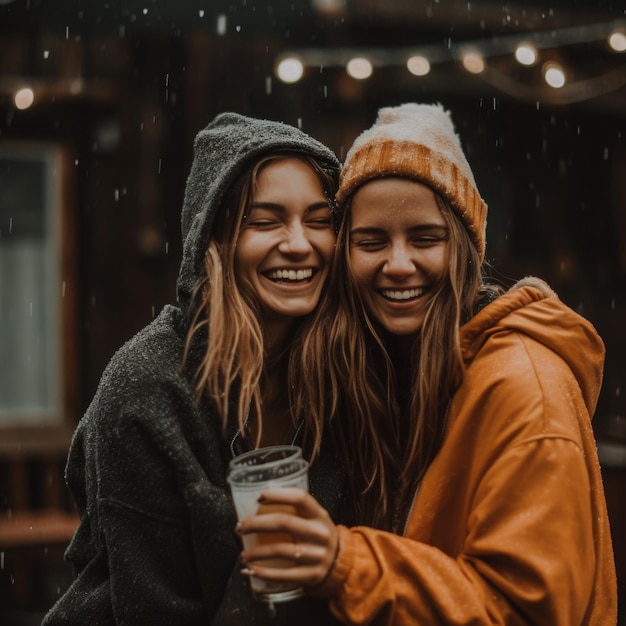 Um conceito fotográfico alimentado por IA que captura a essência da amizade entre garotas