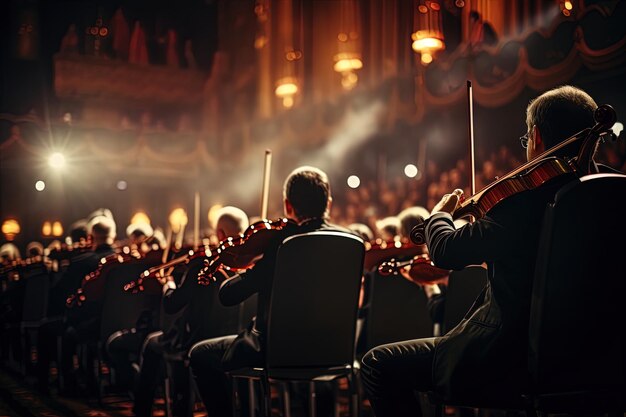 Foto um concerto de música está sendo tocado em um palco