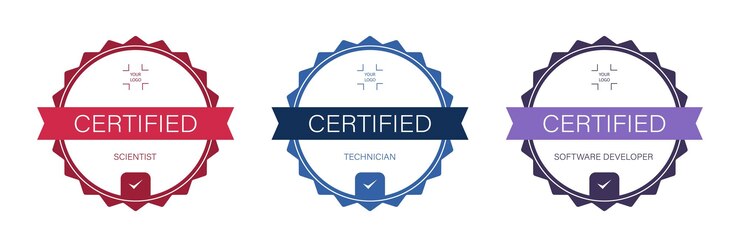 Foto um conjunto de certificados de graduação na profissão cientista técnico desenvolvedor de software
