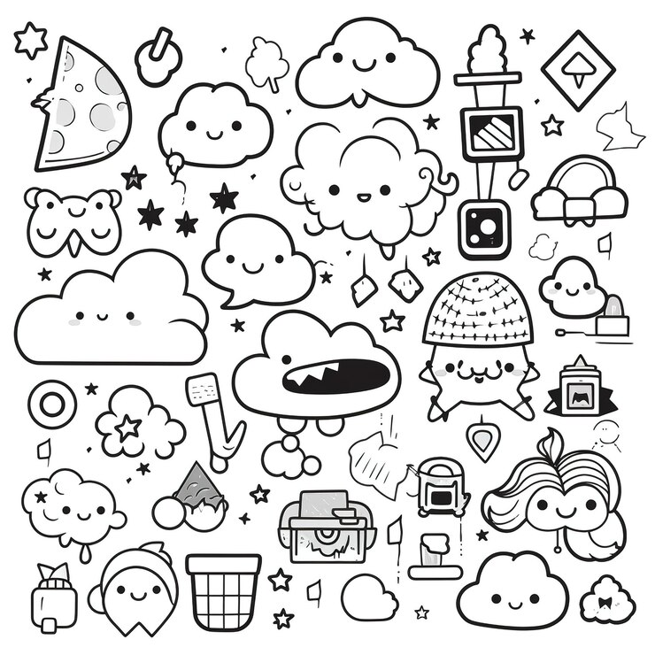 Foto um conjunto de emoji.