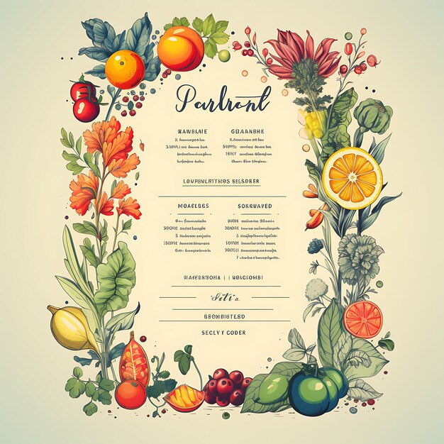 Um conjunto de layout de menu design 2D com moldura de estilo vintage vetor embalagem criativa de etiqueta de cor plana