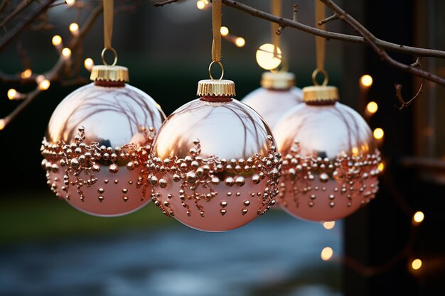 Um conjunto sonhador de ornamentos em um estande festivo gerado pela IA