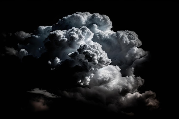 Um contraste dramático de nuvens em camadas claramente visíveis contra um céu escuro em um espetáculo cativante