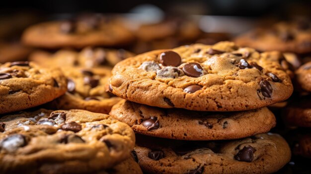 Um cookie com gotas de chocolate é um cookie com gotas de chocolate