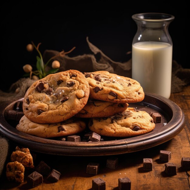 Um cookie com gotas de chocolate é um cookie com gotas de chocolate