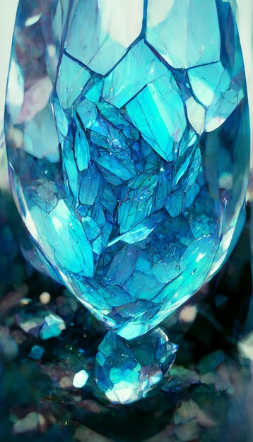 Um copo azul com a palavra aqua nele