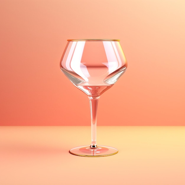 um copo com um quadrado no meio