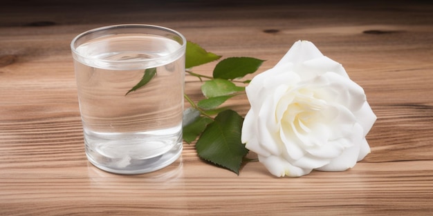 Um copo de água ao lado de um copo de água