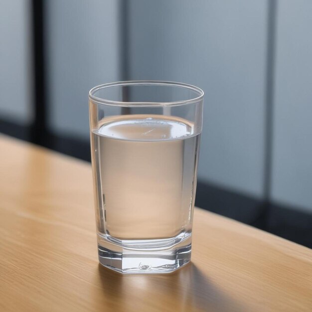 Foto um copo de água com uma pequena quantidade de líquido
