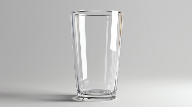 Um copo simples e elegante sobre um fundo branco perfeito para mostrar a sua bebida favorita