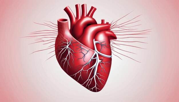 Um coração de beleza intrincada um símbolo da pulsação da vida