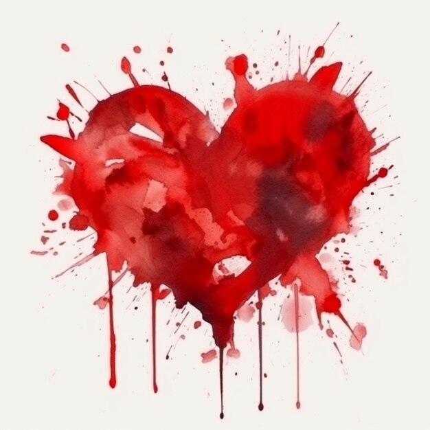 Um coração vermelho com a palavra amor