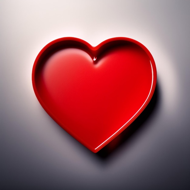 Um coração vermelho com uma forma de coração nele