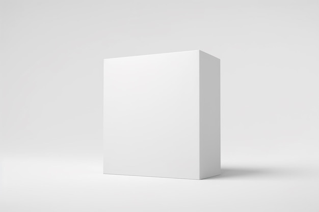 um cubo branco com uma caixa branca em seu lado