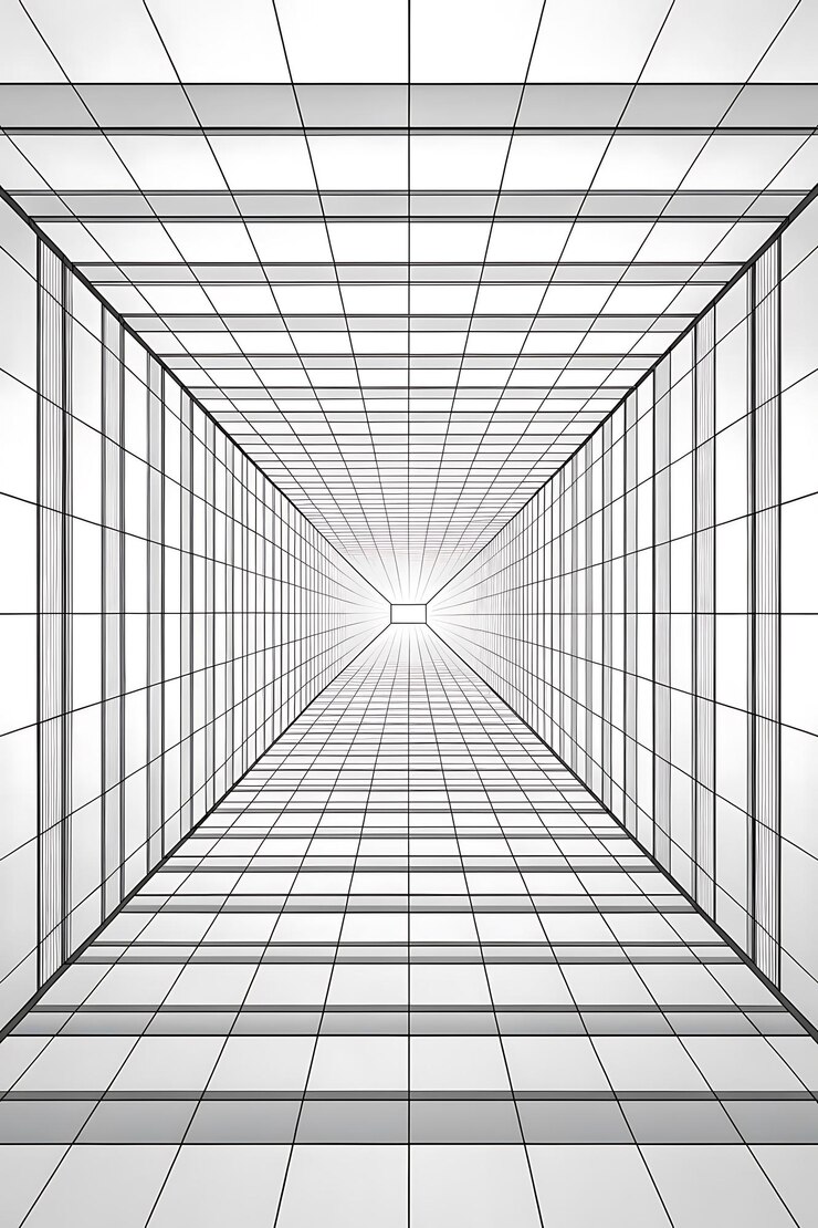Foto um cubo grande com um fundo branco que tem uma luz nele