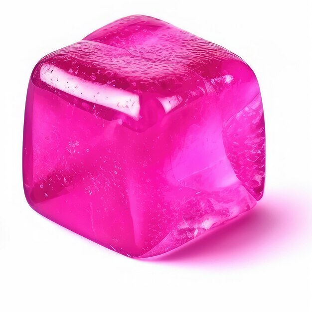 Foto um cubo rosa feito pela marca.