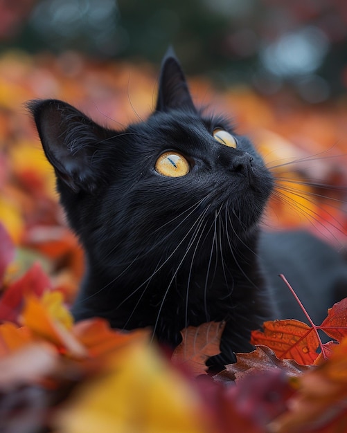 Foto um curioso gato manx investigando o fundo da pilha