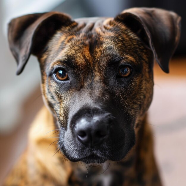 Um curioso olhar intenso dos cães