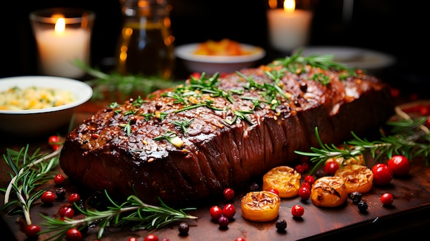 Foto um delicioso bife.