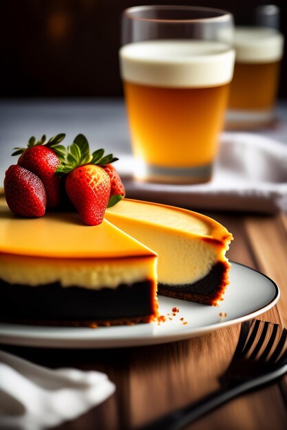 Um delicioso bolo de chocolate gerado por Ai.