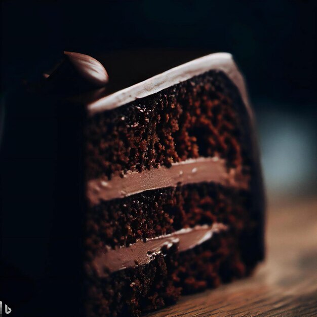 Um delicioso bolo de chocolate.