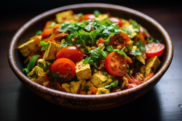 Um delicioso tofu vegano.