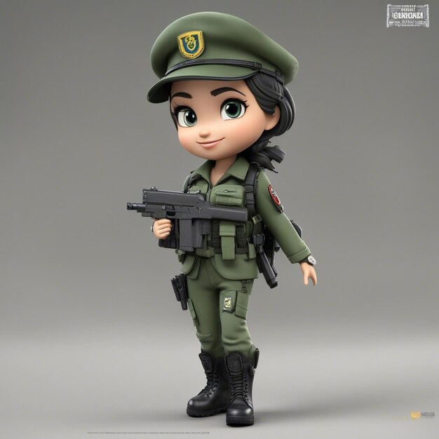 Boneco Oficial do Exército Brasileiro (Feminino)